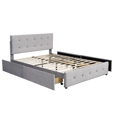 Hautfreundliches Doppelbett aus Samtstoff-OKWISH