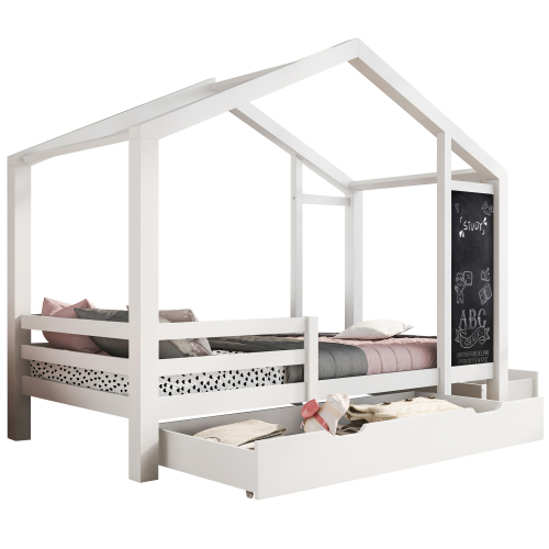 Kinder-Hausbett aus Massivholz-OKWISH
