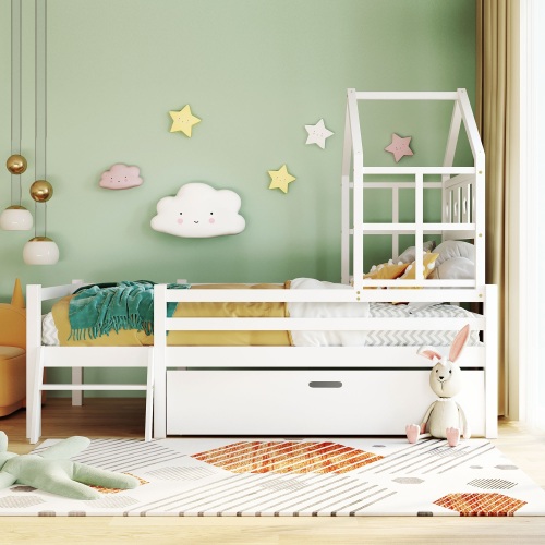 Hochbett aus Massivholz-OKWISH