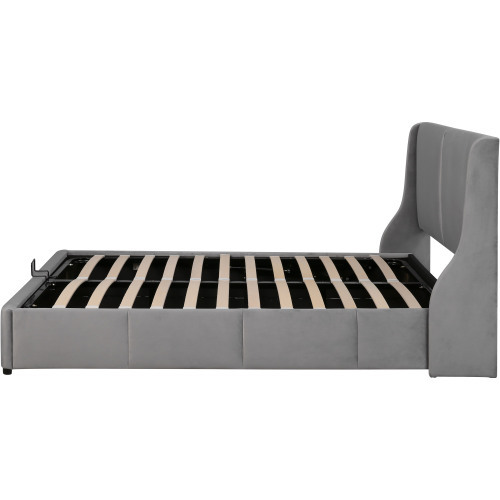 Polsterbett,Ohrform,Kissenkopfteil,Doppelbett,hydraulisches Funktionsbett