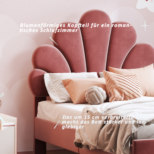 Hautfreundliches Polsterbett mit Blumenmuster-OKWISH