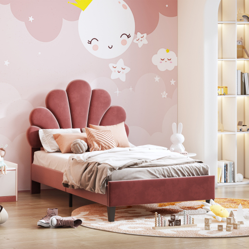 Hautfreundliches Polsterbett mit Blumenmuster-OKWISH