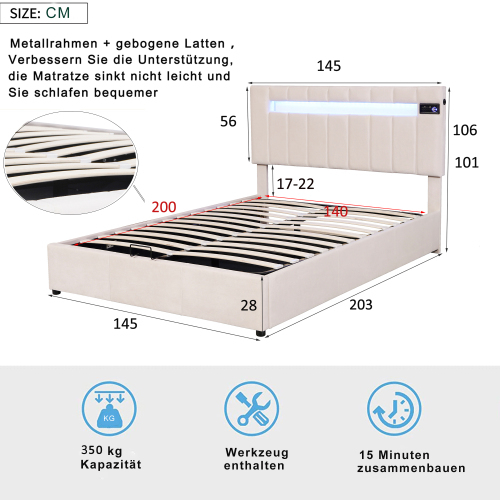 Hydraulisches Multifunktions-Polsterbett-OKWISH