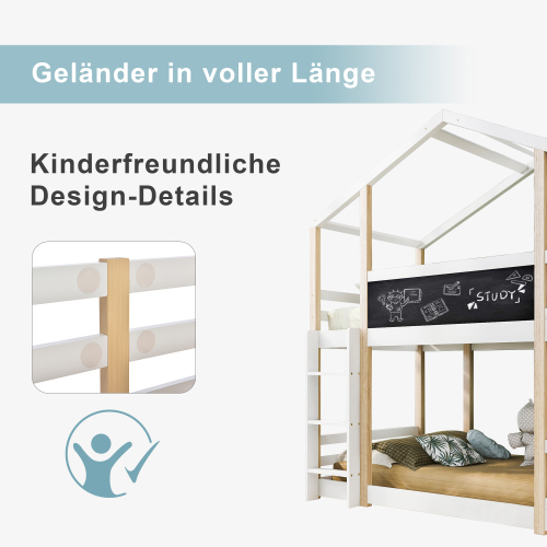 Kinderbett Baumhaus Hochbett mit Rausfallschutz-OKWISH