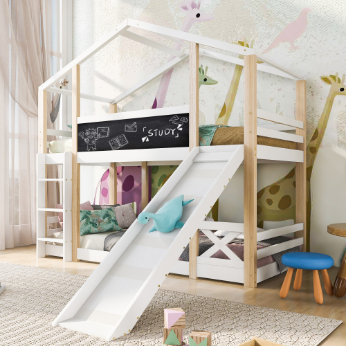 Kinderbett Baumhaus Hochbett mit Rausfallschutz-OKWISH