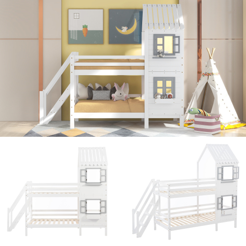 Etagenbett mit Armlehnen und Fenster-OKWISH