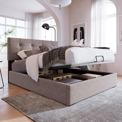 Hydraulisches, mit Samt gepolstertes Bett-OKWISH
