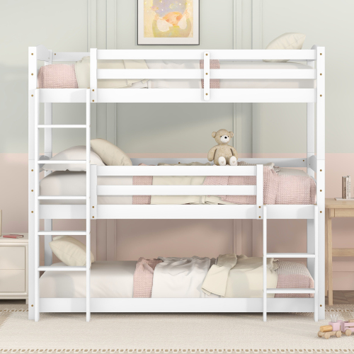 Single-Size-Holz-Dreier-Etagenbett für Kinder,  90*200cm