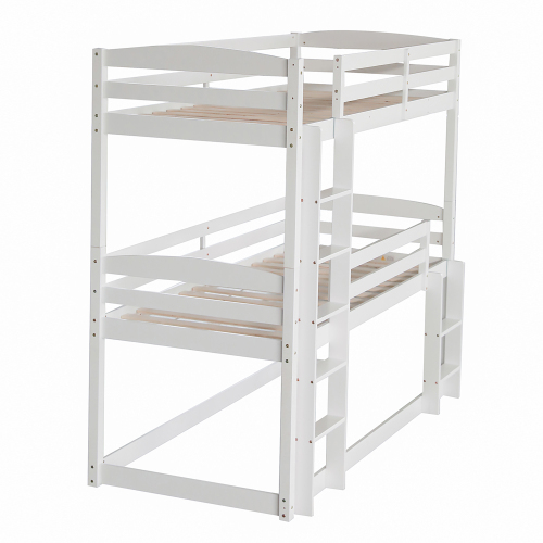 Single-Size-Holz-Dreier-Etagenbett für Kinder,  90*200cm