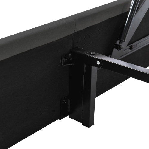 Gepolstertes Doppelbett mit Holzlattenrahmen-OKWISH