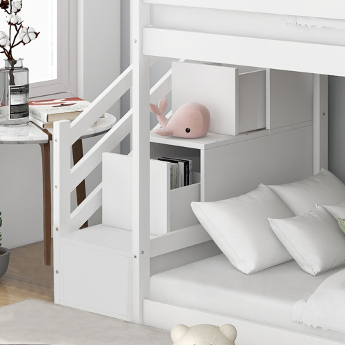 Etagenbett mit Treppe und Rutsche-OKWISH