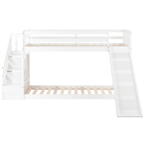Etagenbett mit Treppe und Rutsche-OKWISH