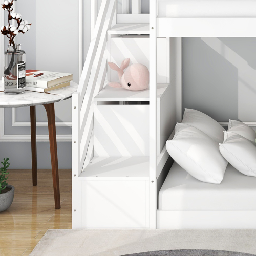 Etagenbett mit Treppe und Rutsche-OKWISH