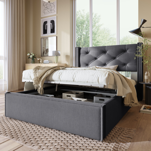 Hydraulisch gepolstertes Bett mit Metallrahmen-OKWISH