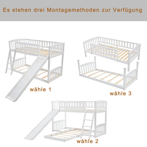 Etagenbett mit Rutsche-OKWISH