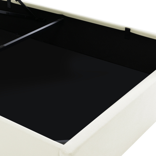Polsterbett mit Lattenrost und Stauraum Doppelbett inkl. LED- , Funktionsbett Bezug aus Kunstleder