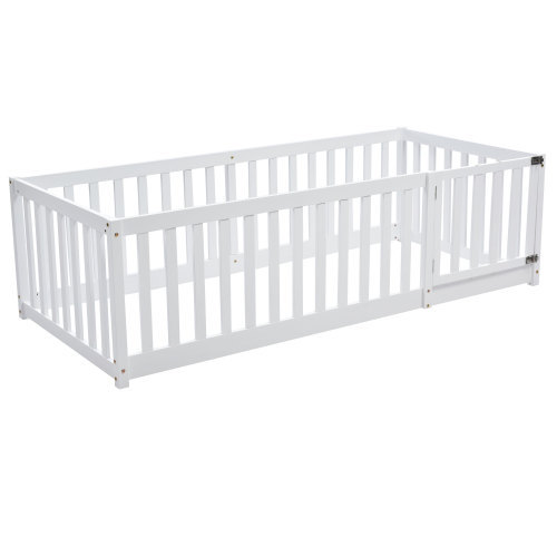 Kinderbett mit Vollabtrennung. Mehrzweckbettrahmen umbaubar in zwei getrennte Betten