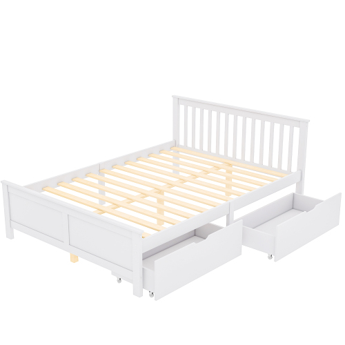 Doppelbett mit Rahmen aus Kiefernholz-OKWISH