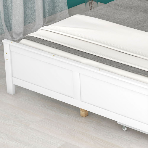 Doppelbett mit Rahmen aus Kiefernholz-OKWISH