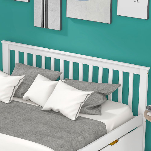 Doppelbett mit Rahmen aus Kiefernholz-OKWISH