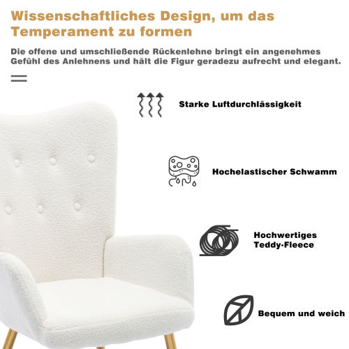 Bequemer Loungesessel aus Teddysamt-OKWISH