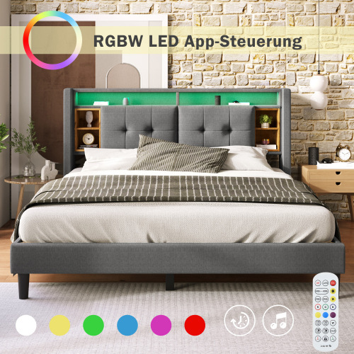 Gepolstertes Doppelbett-OKWISH