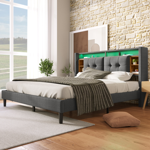Gepolstertes Doppelbett-OKWISH