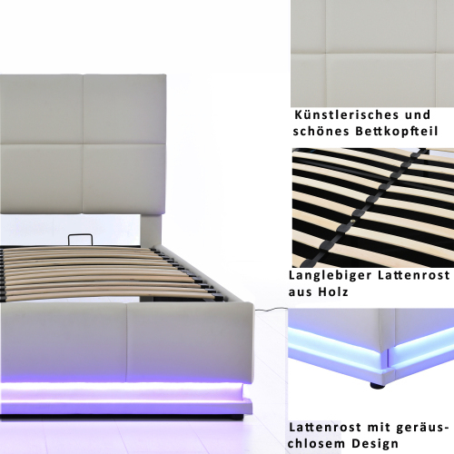 Höhenverstellbares gepolstertes Doppelbett-OKWISH