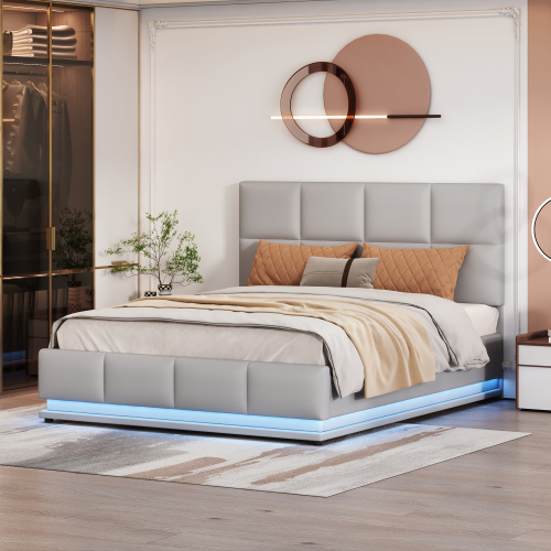 Höhenverstellbares gepolstertes Doppelbett-OKWISH