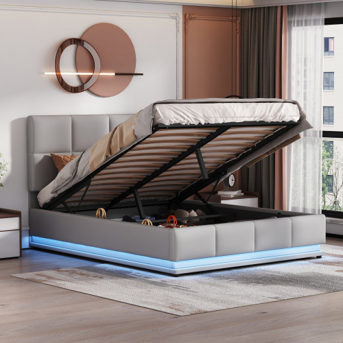 Höhenverstellbares gepolstertes Doppelbett-OKWISH