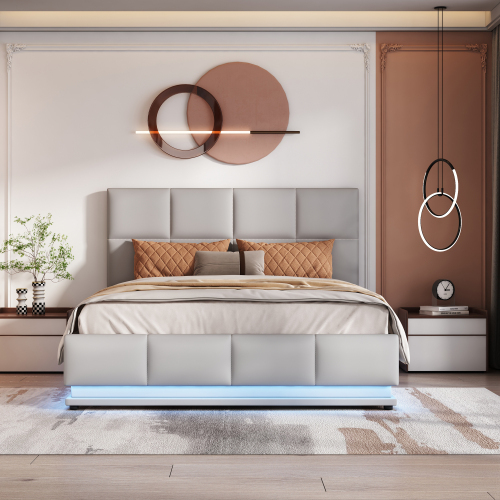 Höhenverstellbares gepolstertes Doppelbett-OKWISH