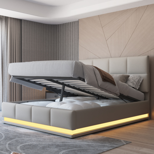 Höhenverstellbares gepolstertes Doppelbett-OKWISH