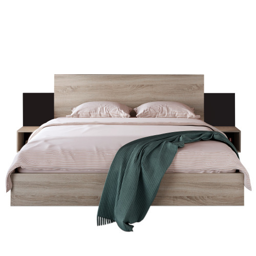 Modernes Doppelbett aus Holz-OKWISH