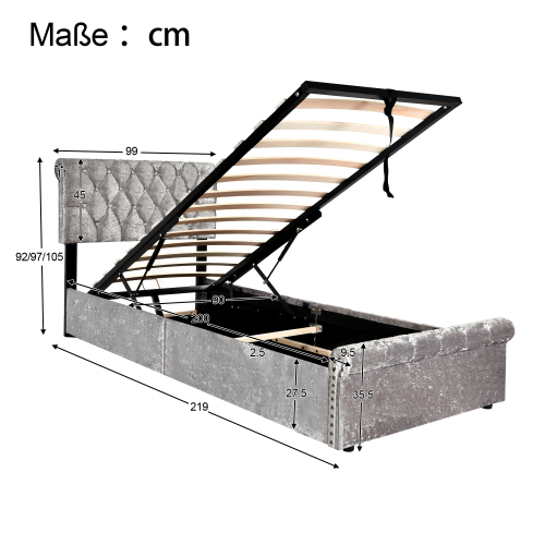 Doppelbett mit hydraulischer Funktion-OKWISH