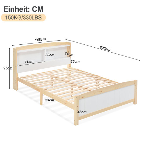 Kinderbett aus massivem Kiefernholz-OKWISH