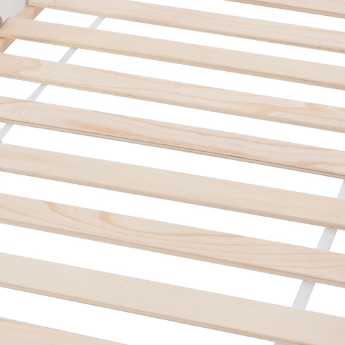 Hausbett Kinderbett mit Ablageregal Kaminform