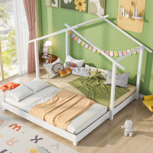 Kinderhausbett aus Holz-OKWISH