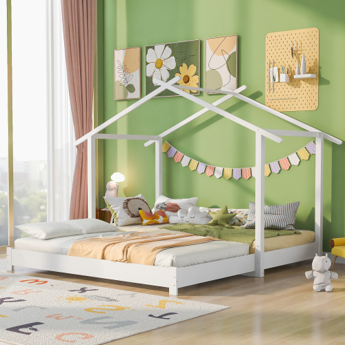 Kinderhausbett aus Holz-OKWISH