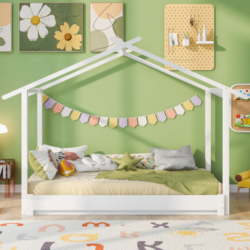 Kinderhausbett aus Holz-OKWISH