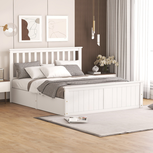 Lattenrost Holzbett Doppelbett-OKWISH