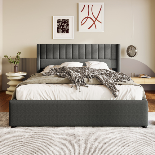 Hochwertiges hydraulisches Doppelbett mit Lattenrost-OKWISH