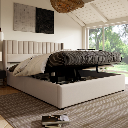 Gepolstertes hydraulisches Doppelbett-OKWISH