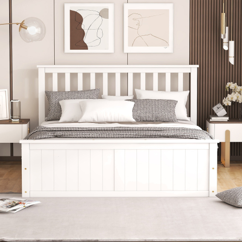 Lattenrost Holzbett Doppelbett-OKWISH