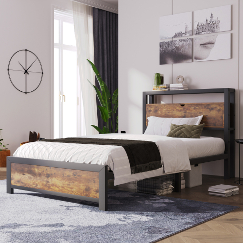Metallbett mit Metalllattenrost-OKWISH