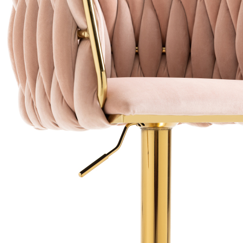 Moderner, stilvoller, verstellbarer Barhocker aus Samt-OKWISH