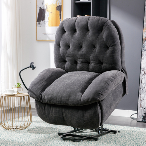 Elektrischer Freizeit-Massagesessel aus Stoff mit Fernbedienung-OKWISH