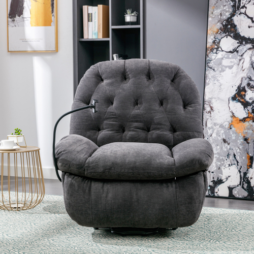 Elektrischer Freizeit-Massagesessel aus Stoff mit Fernbedienung-OKWISH