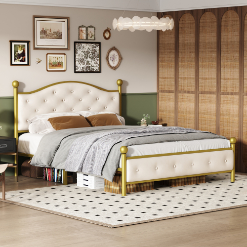 Modernes Doppelbett aus Metall-OKWISH