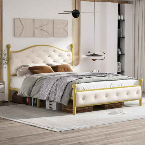 Modernes Doppelbett aus Metall-OKWISH