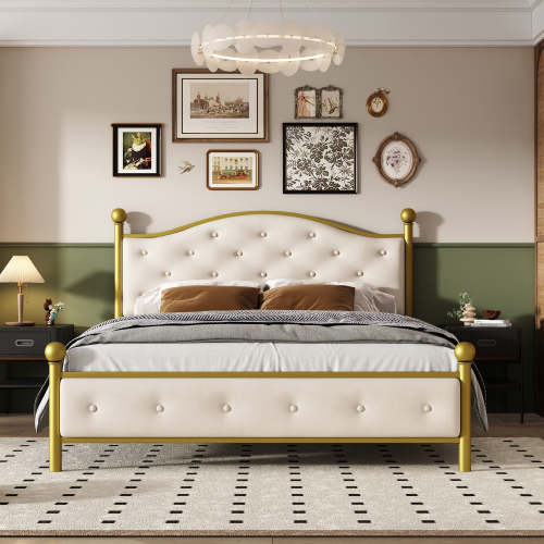 Modernes Doppelbett aus Metall-OKWISH